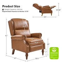 Adrian Traditional Faux Leather Manual Recliner