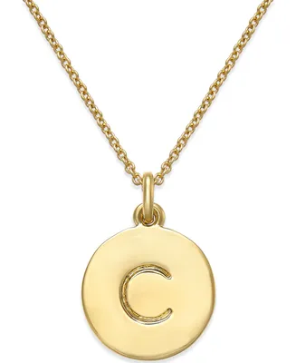 Kate Spade New York 12k Gold-Plated Initials Pendant Necklace, 17" + 3" Extender