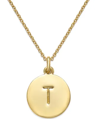 Kate Spade New York 12k Gold-Plated Initials Pendant Necklace, 17" + 3" Extender