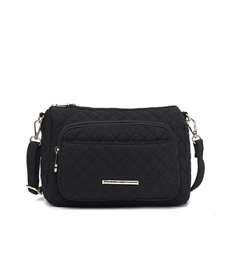 Mkf Collection Rosalie Solid Quilted Cotton Shoulder Bag by Mia K