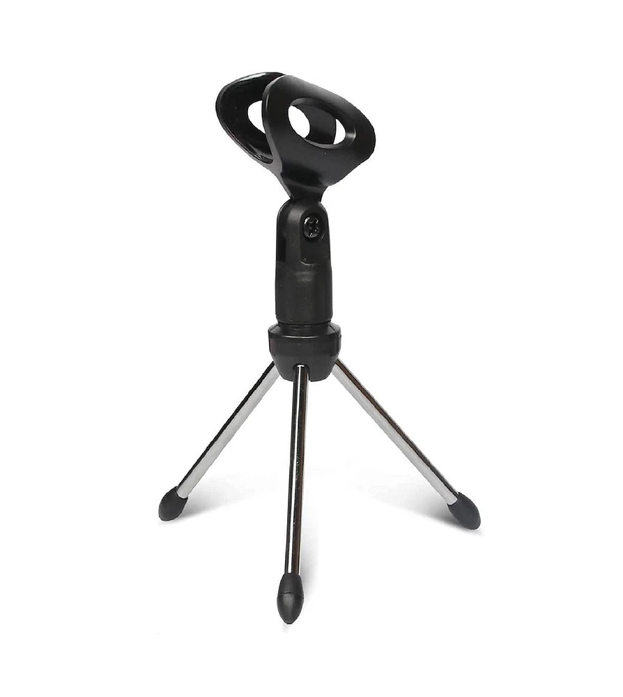 5 Core Desk Mic Stand • Angle Adjustable Table Tripod • Portable Universal Desktop Microphone Stand Mini Tripod Mic Stand