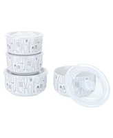 Bia Cordon Bleu Porcelain 20 & 30 oz. Cutlery Storage Jars with Lids, Set of 4