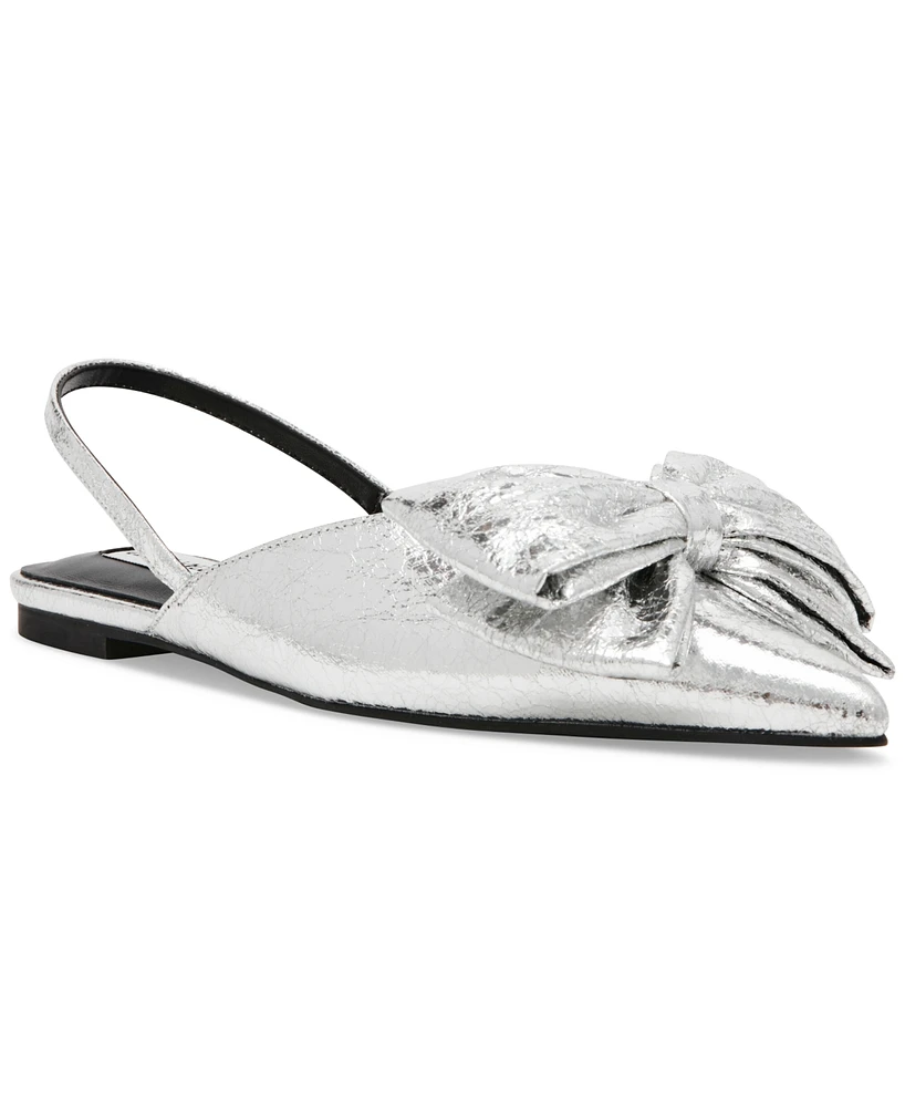 Steve Madden Women's Bimbi Pointed Toe Bow Slingback Flats