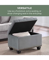 Convenience Concepts 24" Velvet 5th Avenue Storage Ottoman