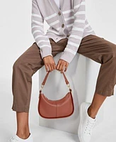 On 34th Womens V Neck Striped Cardigan Tapered Ankle Length Cargo Pants Dyanne Saddle Bag Created For Macys