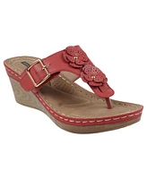 Gc Shoes Women's Narbonne Flower Wedge Sandals