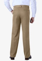 KingSize Big & Tall Relaxed Fit Wrinkle-Free Expandable Waist Plain Front Pants
