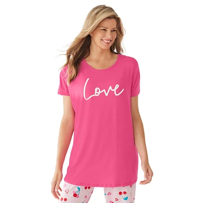 Dreams & Co. Plus Soft Pj Tunic Tee