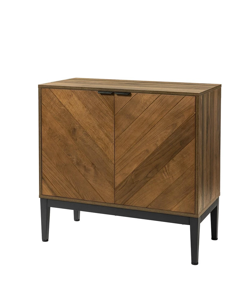 Dommen Modern Storage Cabinet with Metal Legs