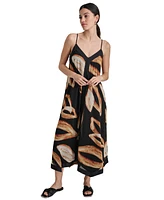 Dkny Women's Printed V-Neck Midi Dress