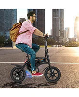 Costway 14" Folding Bike for Adults with Adjustable Saddle & Portable Handle