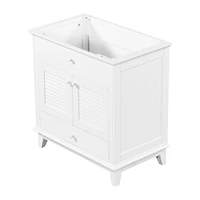 30" Bathroom Vanity Base Without Sink, Bathroom Cabinet With Two Doors And One Drawer