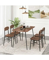 5-Piece Dining Table Set for 4 Modern Kitchen Dining Room Furniture Set