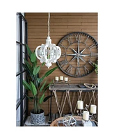6-Light Farmhouse Wood Chandelier
