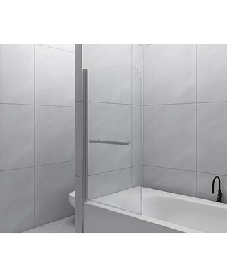 Streamdale Furniture 31" X 55" Bathtub Screen Framless Shower Door Tempered Glass Shower Panel