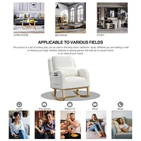 27.5" W Modern Accent High Back Living Room Casual Armchair Rocker