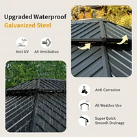 10' X 14' Hardtop Gazebo, Aluminum Metal Gazebo
