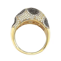 Suzy Levian Sterling Silver Cubic Zirconia Spotted Ring