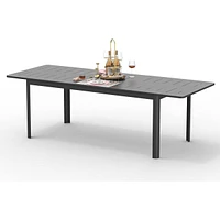 Streamdale Furniture Outdoor Expandable Metal Table for 6-8 People