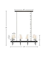 Streamdale Furniture Fairmount 8-Light Traditional Chandelier With Drum Shades