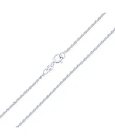 Bling Jewelry Rope Link Chain 2 Mm Gauge For Women Necklace Sterling Silver Inch