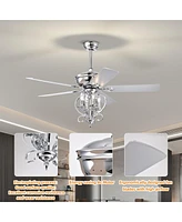 Streamdale Furniture Traditional Silver Ceiling Fan with Remote Control