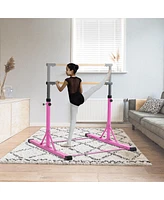 Streamdale Furniture Gymnastic Bar Settics Horizontal Bartics Kip Bar For Kids Home Use Pink