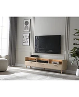 Streamdale Furniture Modern Led Tv Stand with Storage Console