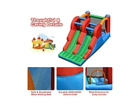 Slickblue 3-in-1 Dual Slides Jumping Castle Bouncer without Blower