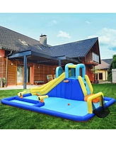 Slickblue 6-in-1 Inflatable Water Slide Jumping House without Blower