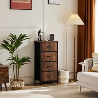 Drawers Dresser Chest Of Drawers, Metal Frame And Wood Top Brown