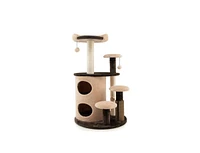 Slickblue 40 Inch Cat Tree Tower Multi-Level Activity with 2-Tier Cat-Hole Condo