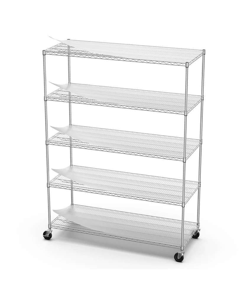 Simplie Fun Adjustable Heavy Duty Wire Shelving Unit - Chrome