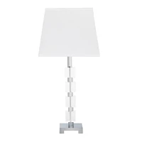 Streamdale Furniture 25" Wendi Glam Crystal Cube Ice Table Lamp