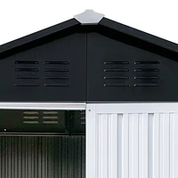 Outdoor Storage Sheds 4FTx6FT Apex Roof White+Black