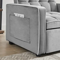 Adjustable Folding Sofa Bed Chair - Grey