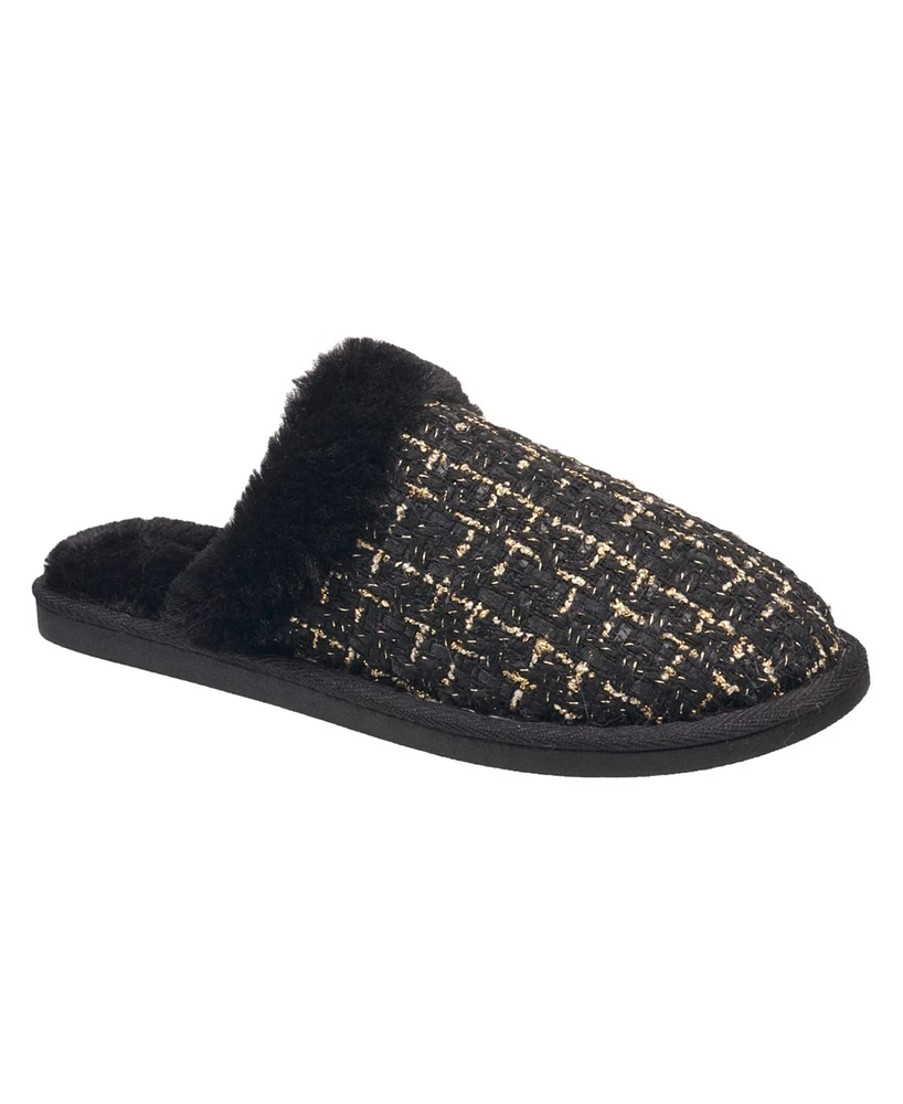 Nine West Women's Plaid Knit Slide