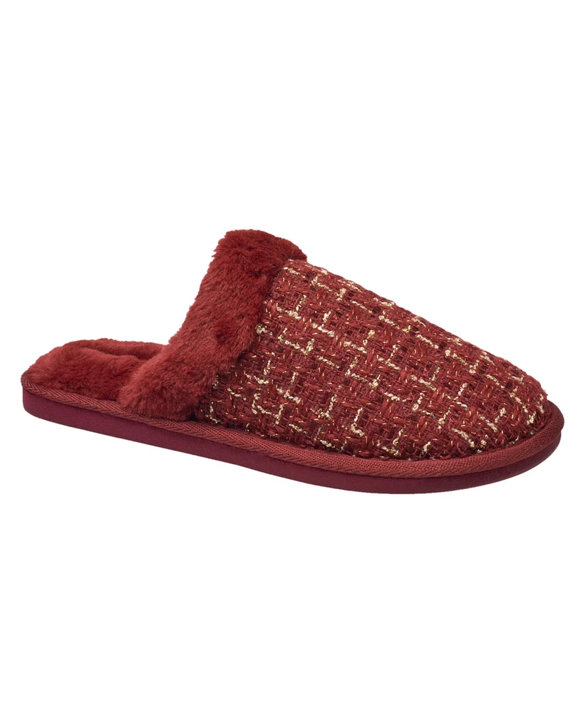 Nine West Women's Plaid Knit Slide