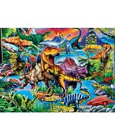 MasterPieces Puzzles MasterPieces Glow in the Dark - King of the Dinos 100 Piece Puzzle