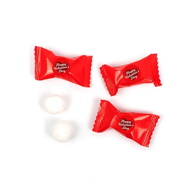 Just Candy Valentine's Day Candy Mints Party Favors Red Individually Wrapped Buttermints - 55 Pcs