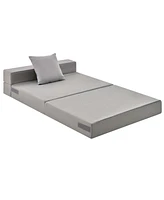Folding Mattress with Pillow 6 Inch Tri-fold Sofa Bed with High-Density Foam