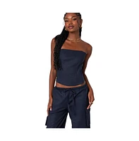 Edikted Women's Bristol Linen Look Coreset Top