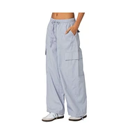 Edikted Women's Phoenix Linen Look Cargo Pants