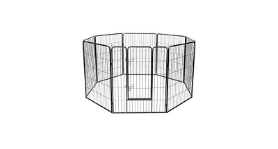 Slickblue 8 Panel Metal Pet Puppy Dog Kennel Fence Playpen