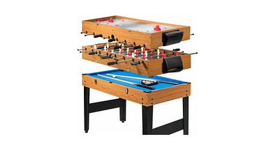 Slickblue 48" 3-in-1 Multi Combo Football Billiards Pool Hockey Game Table