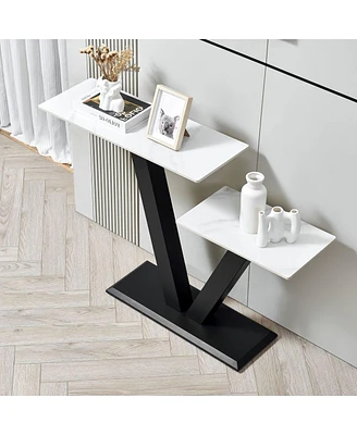 Simplie Fun 47" Adjustable Modern Console Table for Home and Office