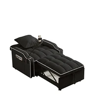 Convertible Sleeper Chair Bed, Multi-Pockets Sofa Bed