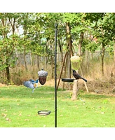 Costway Metal Acorn Wild Bird Feeder Outdoor Hanging Food Dispenser for Garden Yard