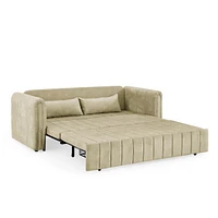 3-in-1 Pull-Out Sleeper Sofa with Rolled Arms