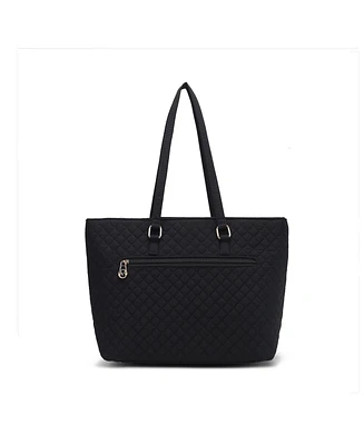 Mkf Collection Hallie Solid Quilted Cotton Tote Bag by Mia K